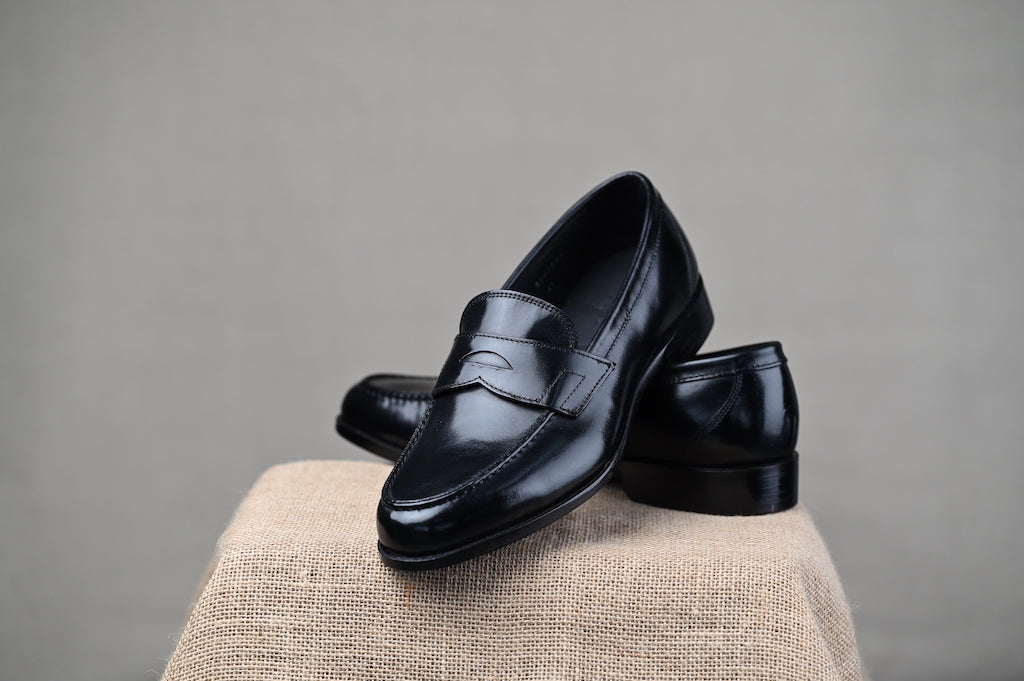 Mens black dress shoes on sale loafers