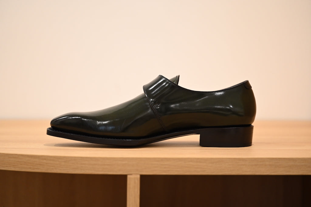 Mens black single on sale monk strap shoes